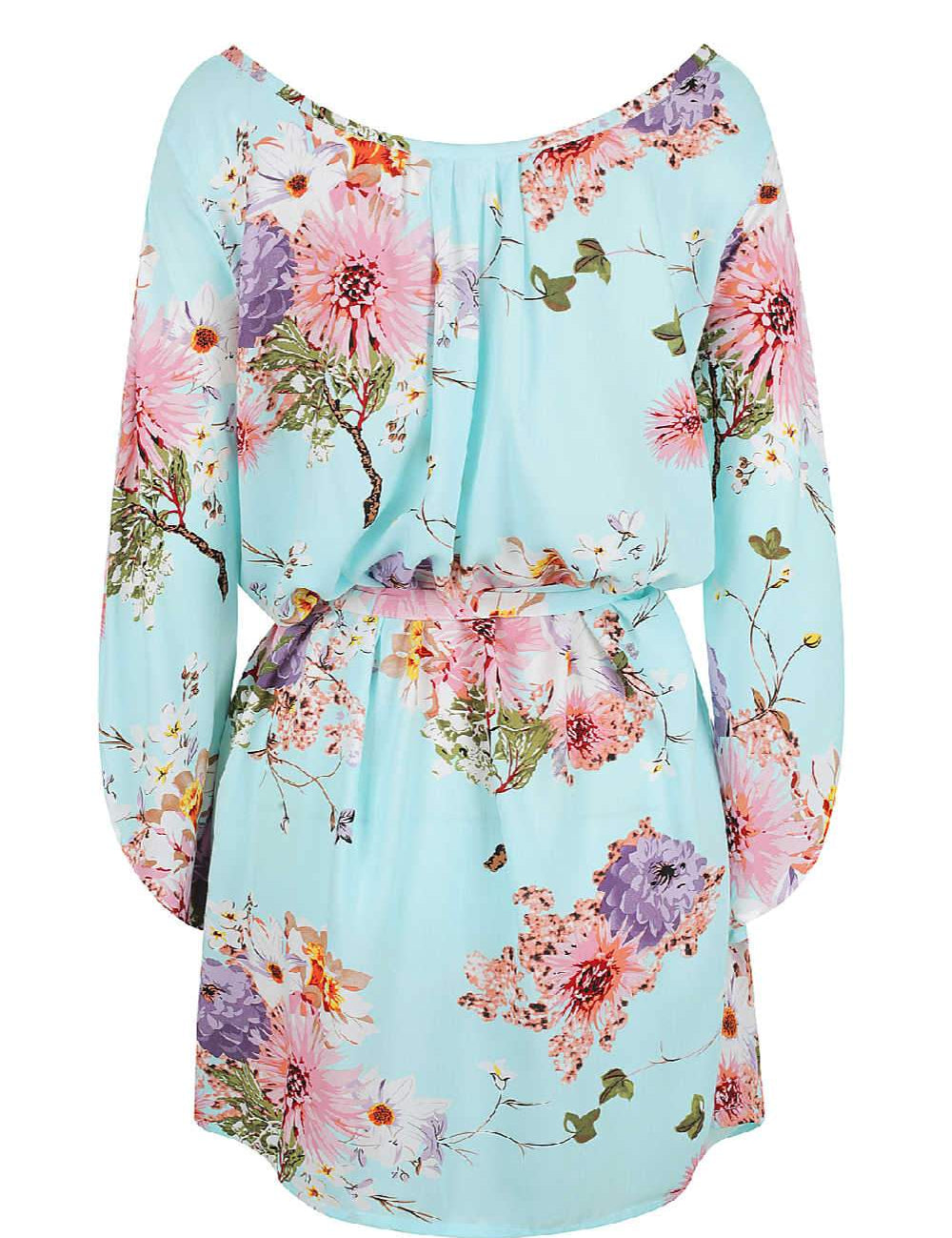 short-summer-dress-floral-print-blue-pink-mauve-white