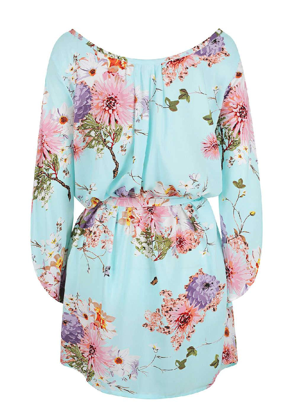 short-summer-dress-floral-print-blue-pink-mauve-white