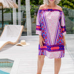 short-summer-dress-off-the-shoulder-blue-pink-floral