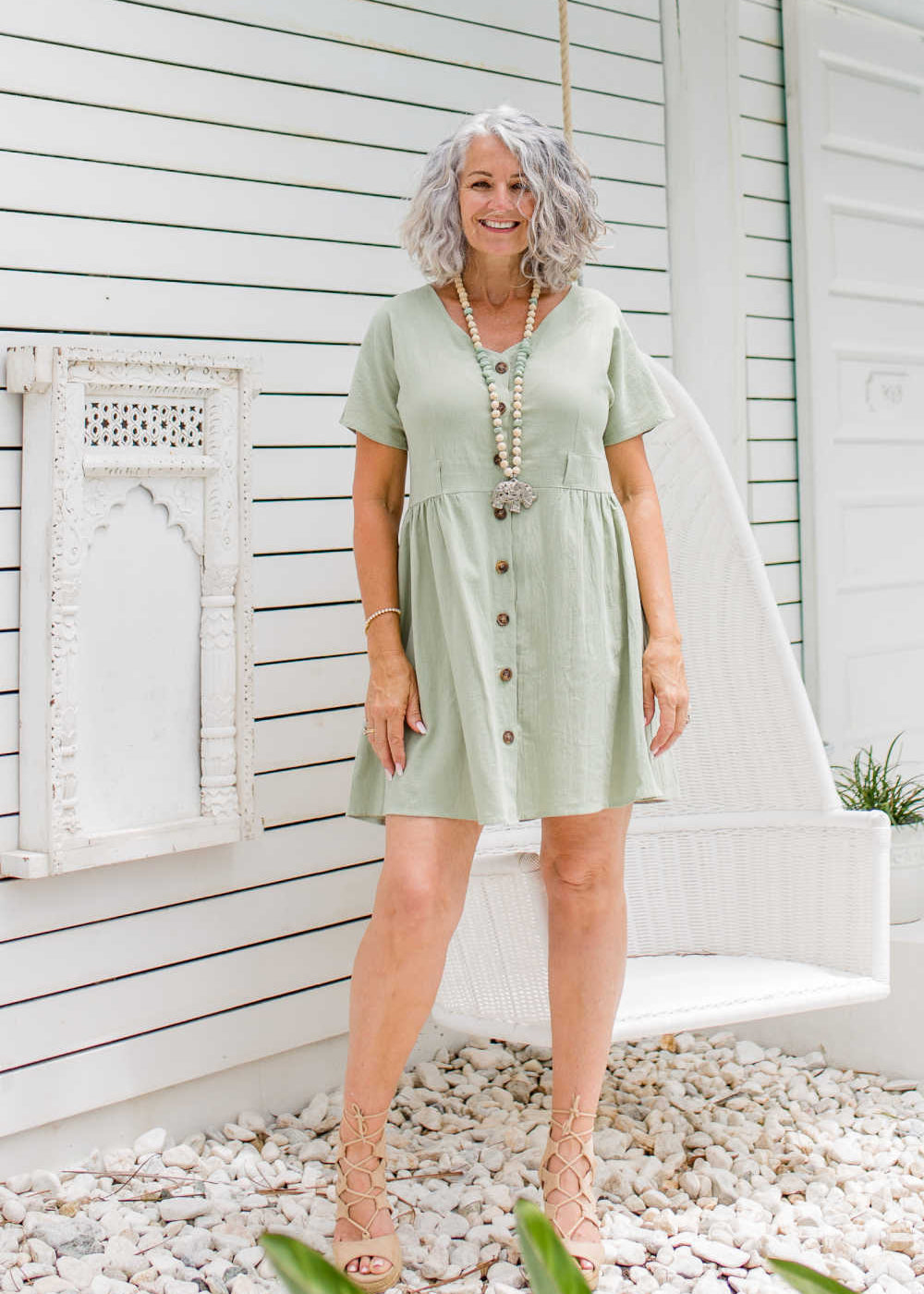 short-summer-dress-green
