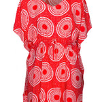 summer-beach-kaftan-dress-red-white-polka-dot