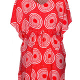 summer-beach-kaftan-dress-red-white-polka-dot