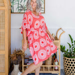 summer-dress-short-kaftan-polka-dots-red-white