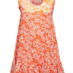 summer-dress-white-orange-pineapple-print-design