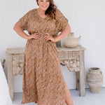    womens-long-kaftan-resort-dress-zebra-caramel-cream