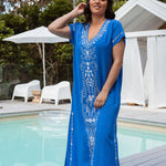 womens-long-summer-dress-blue-white-embroidery-embellishment